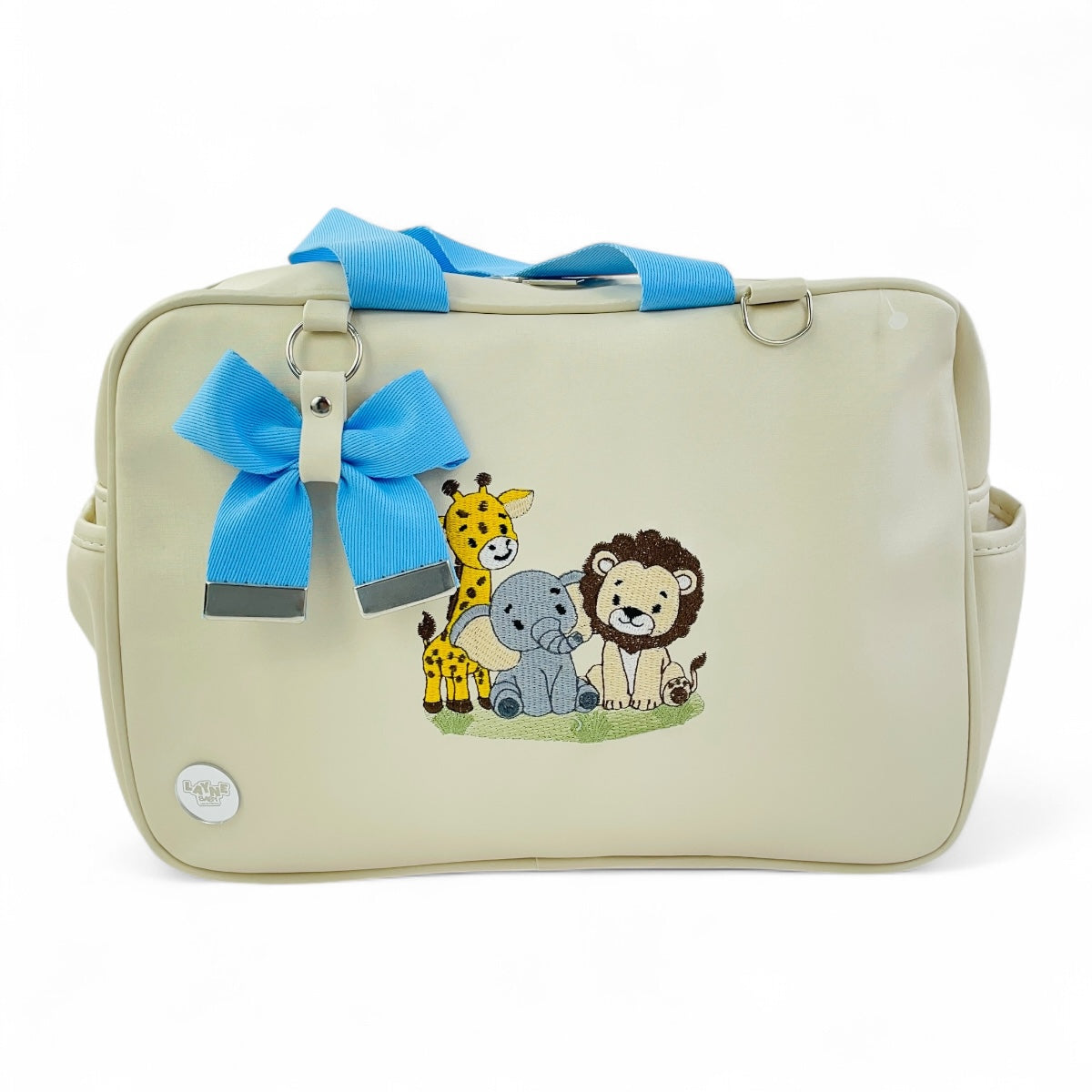 Kit Bolsas Layne Baby Bordada Perolada Safari 2 Peças
