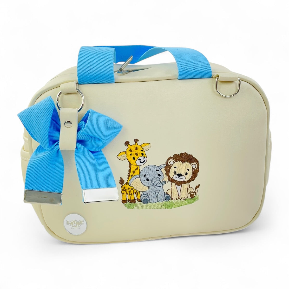 Kit Bolsas Layne Baby Bordada Perolada Safari 2 Peças