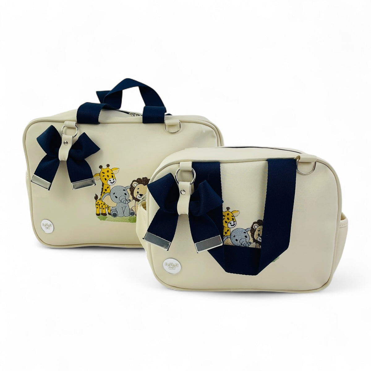 Kit Bolsas Layne Baby Bordada Perolada Safari 2 Peças