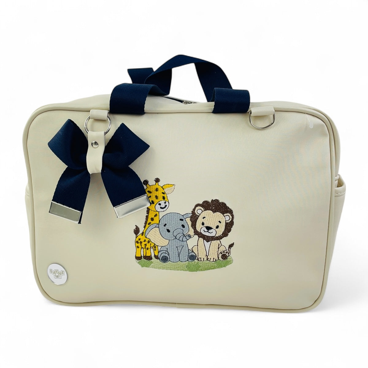 Kit Bolsas Layne Baby Bordada Perolada Safari 2 Peças