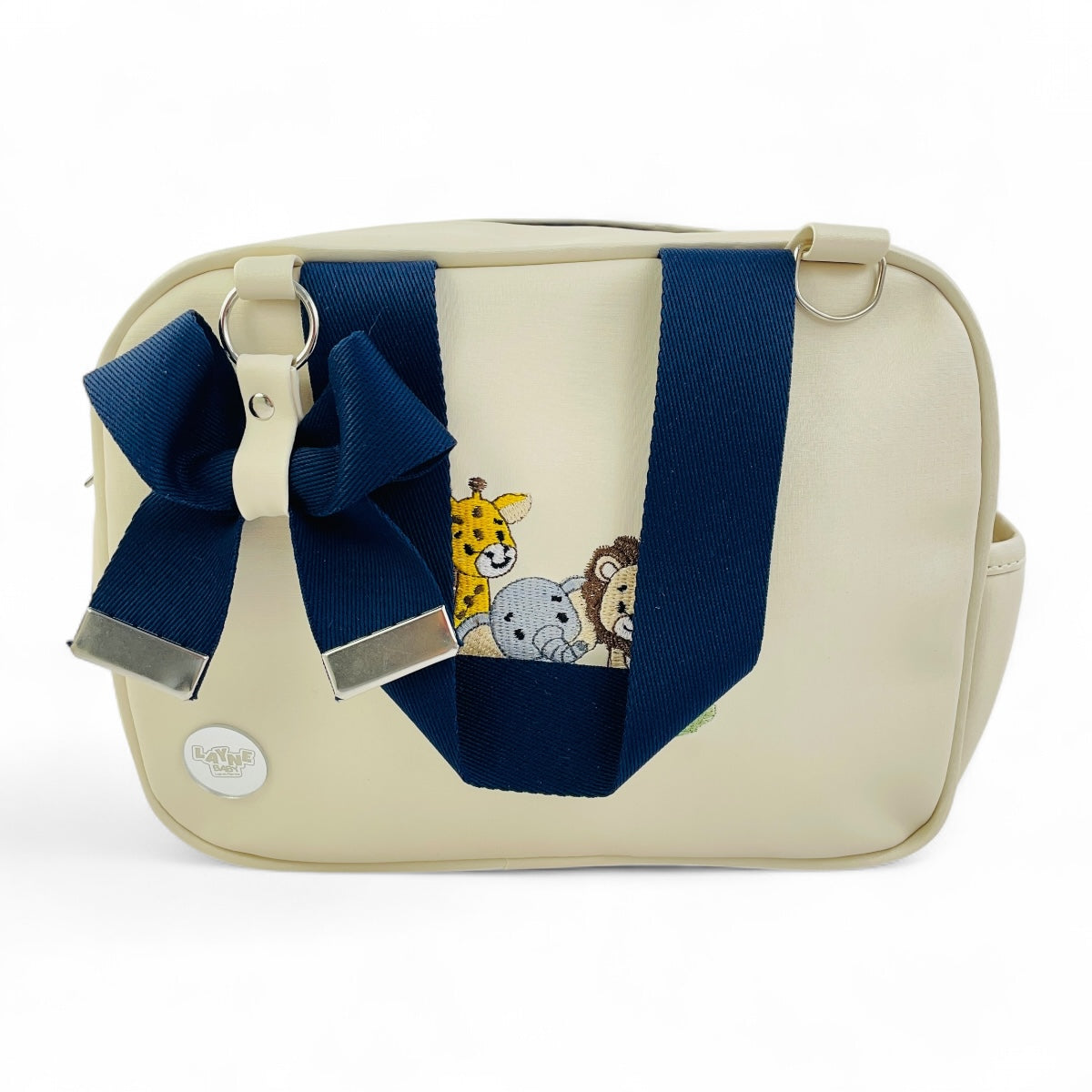 Kit Bolsas Layne Baby Bordada Perolada Safari 2 Peças