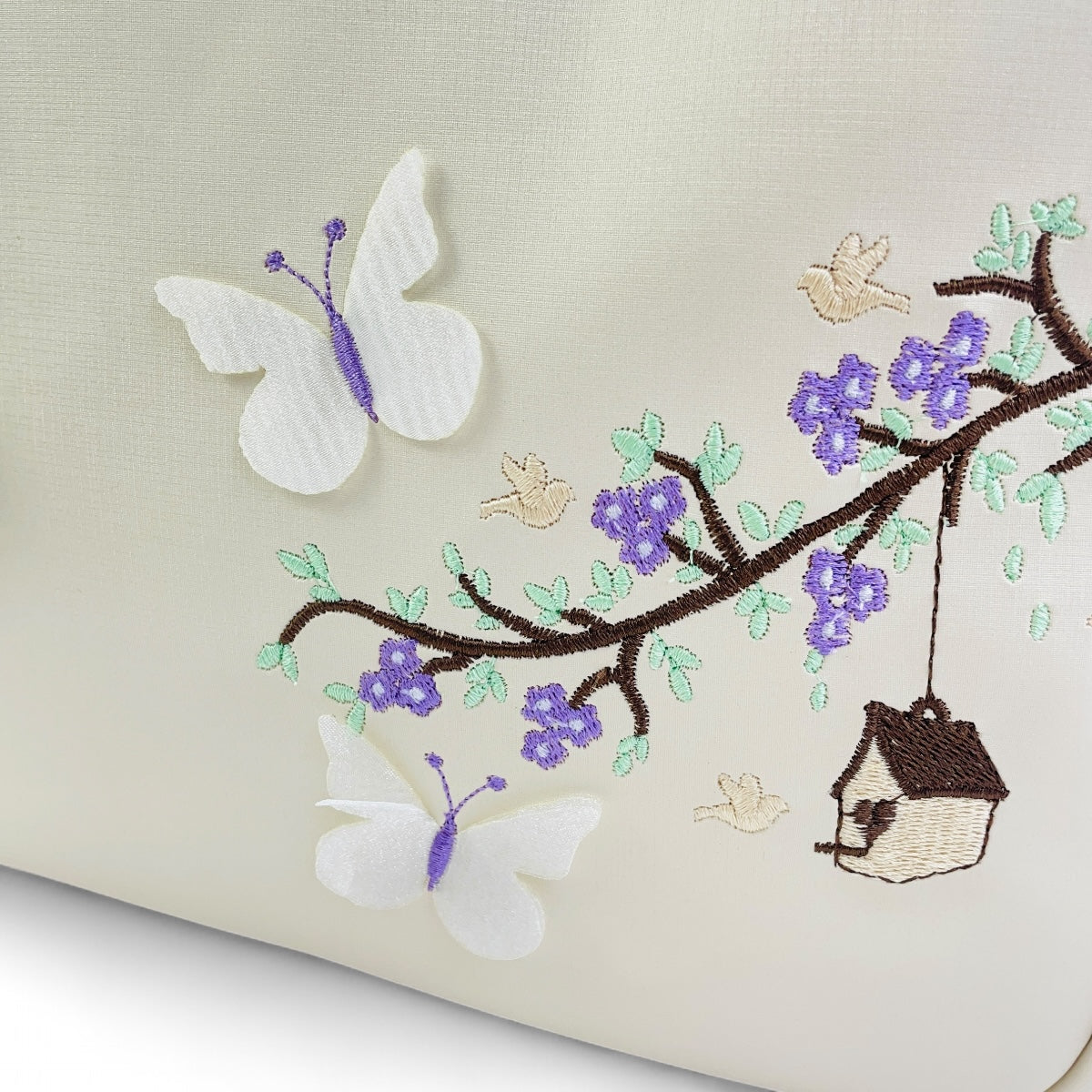 Kit Bolsas Layne Baby Bordada Perolada Borboletas 2 Peças