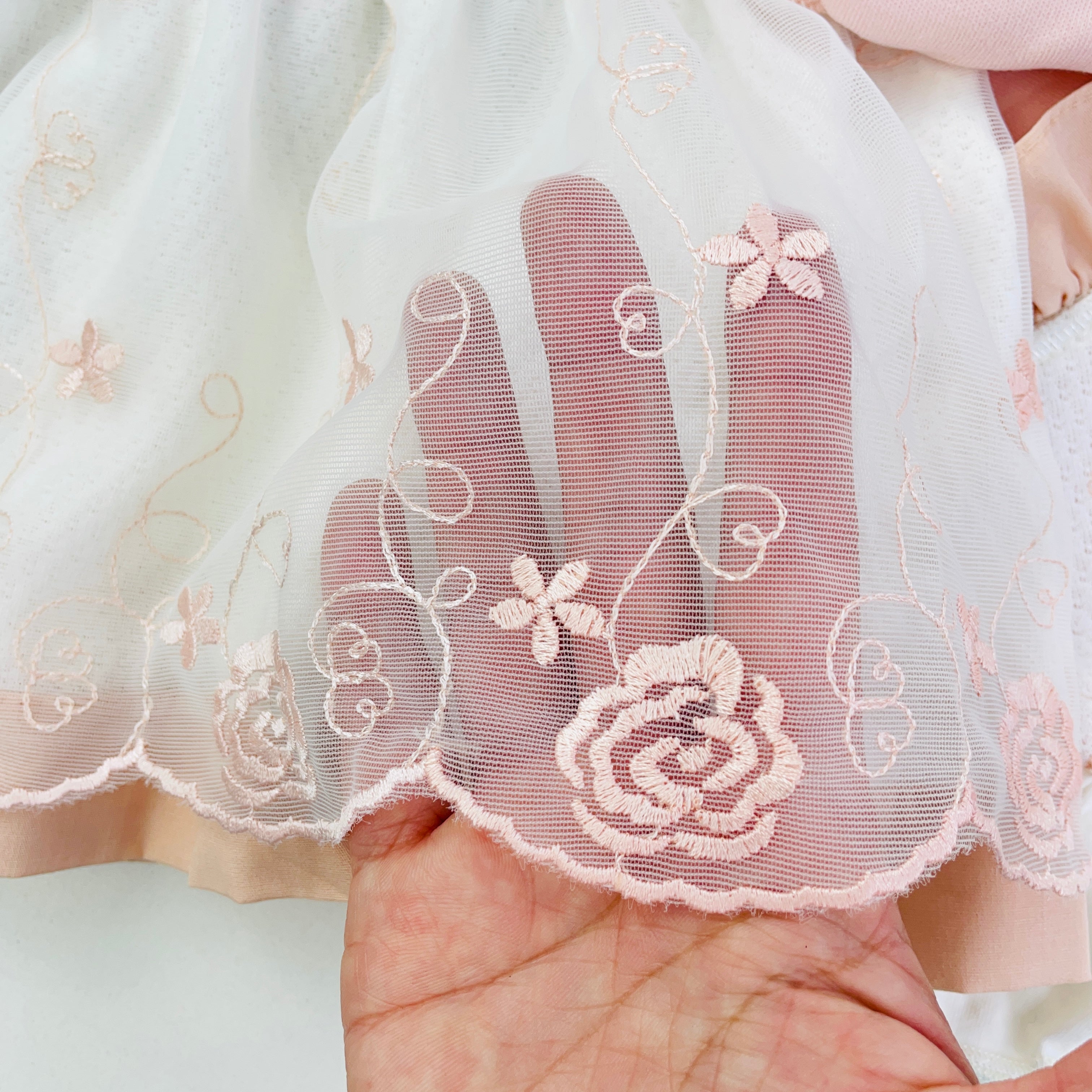 Saida De Maternidade Pipoquinhas Baby Menina Vestido Flores e Borboletas 5 Peças