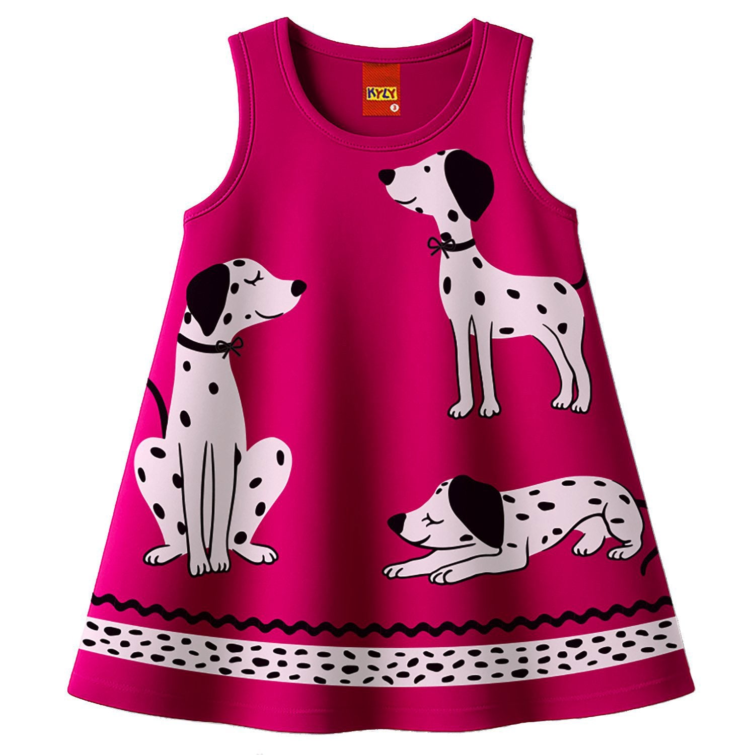 Vestido Kyly Infantil Menina Dalmatas Fofo E Estilo