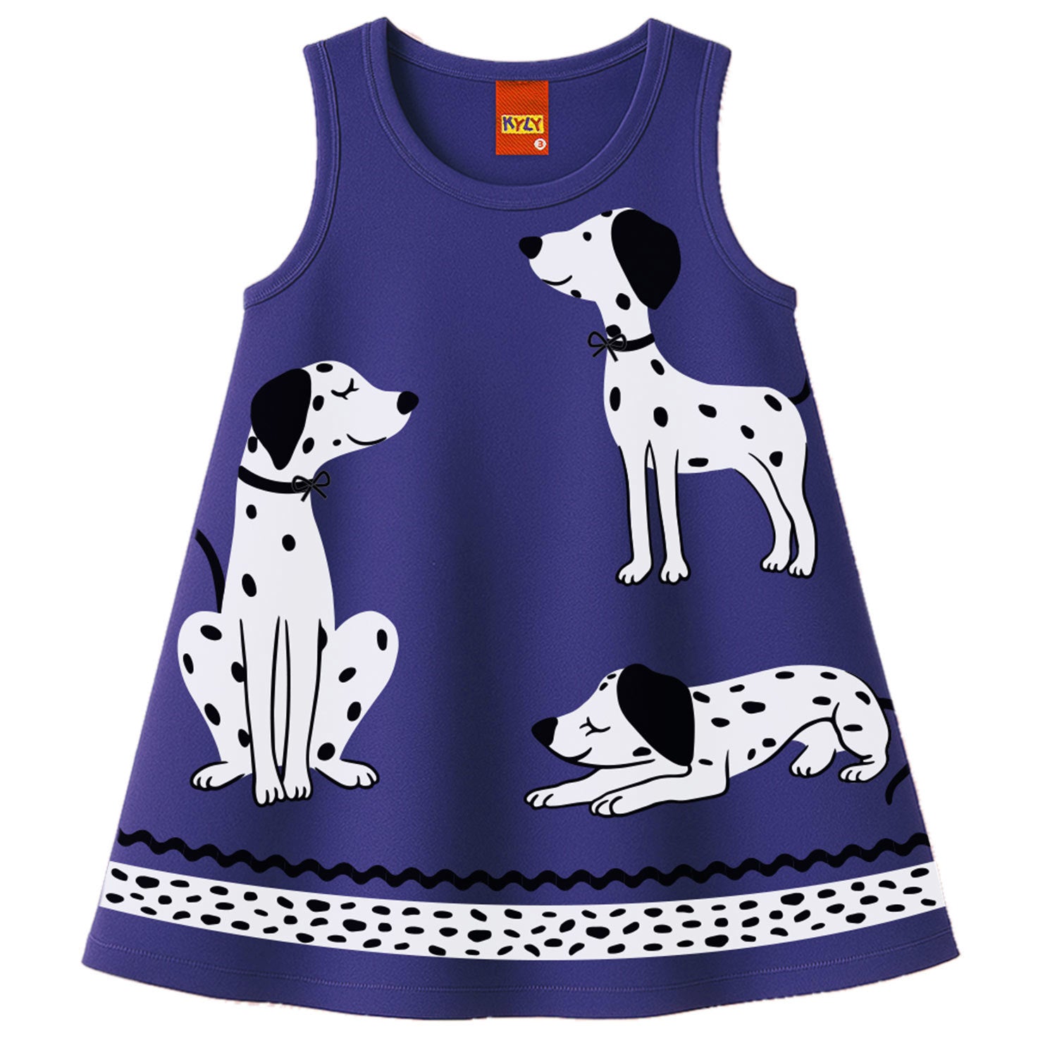 Vestido Kyly Infantil Menina Dalmatas Fofo E Estilo