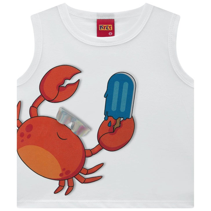 Conjunto Infantil Menino Kyly Caranguejo de Óculos Divertido