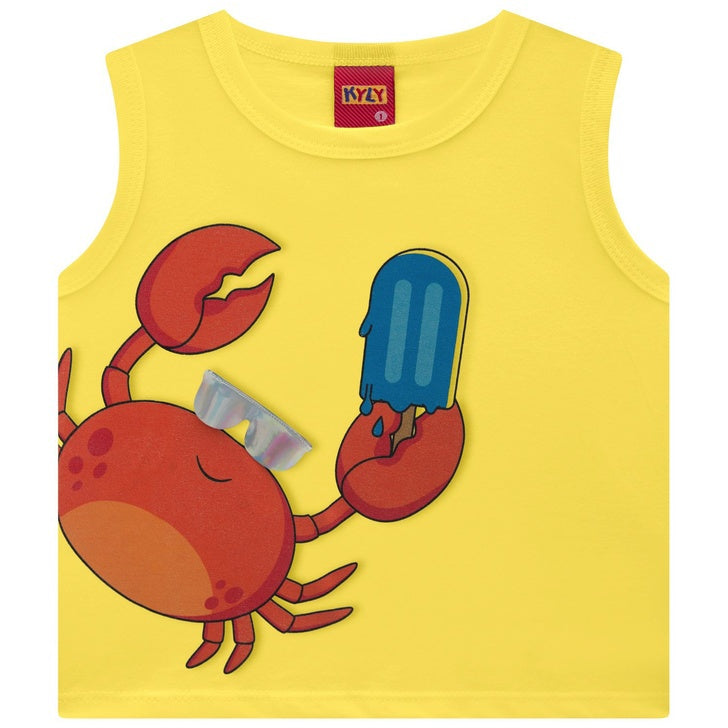 Conjunto Infantil Menino Kyly Caranguejo de Óculos Divertido