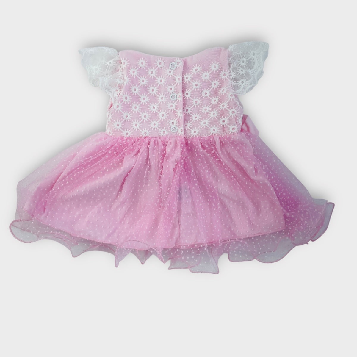 Saída De Maternidade Djiele Renda Poá 4 Peças Luxo