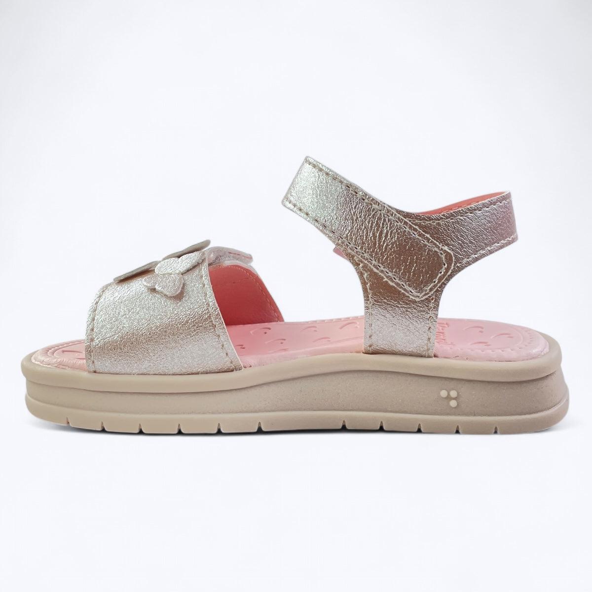 Sandália Infantil Pampili Petit Borboletas Metalizada