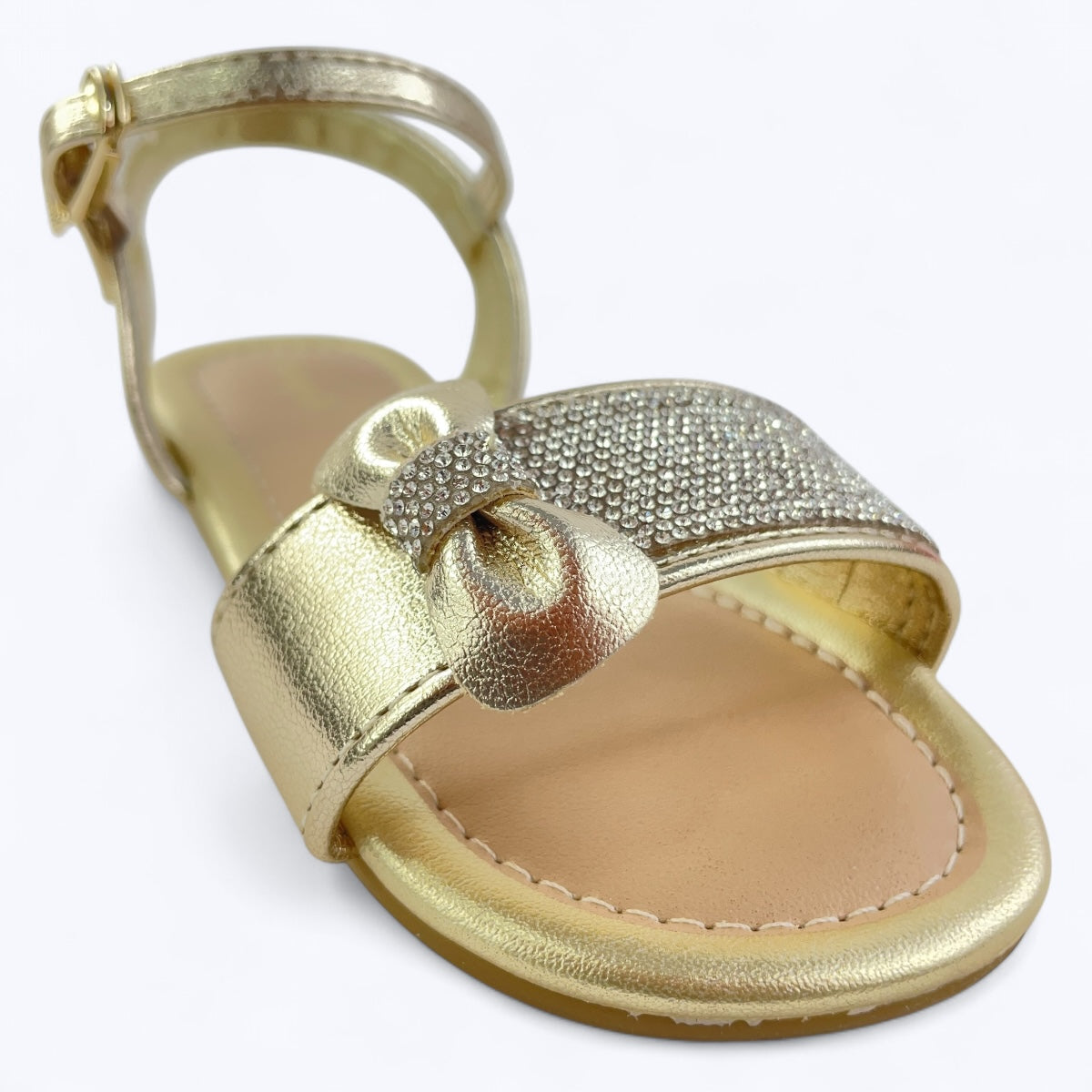 Sandália Infantil Feminina Pampili Mili Com Laço Strass