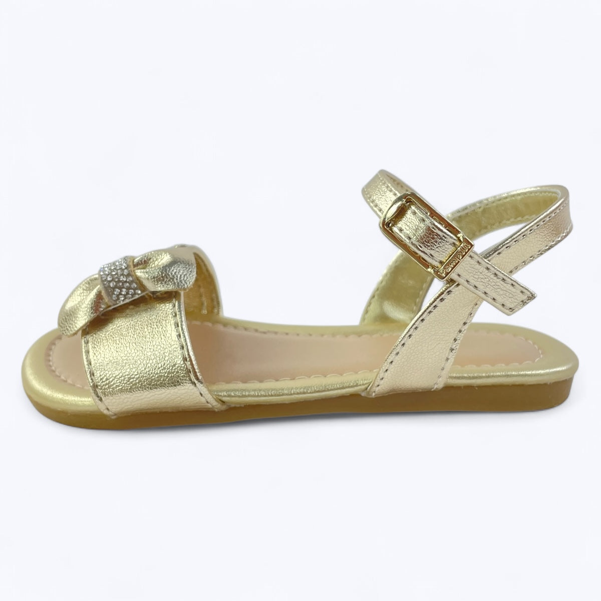 Sandália Infantil Feminina Pampili Mili Com Laço Strass