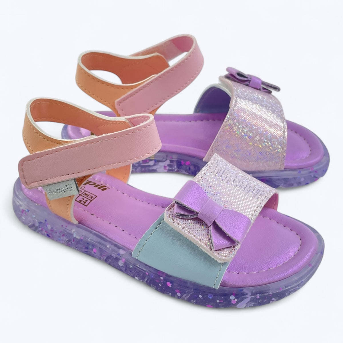 Sandália Papete Infantil Pampili Lulli LED Multicolor