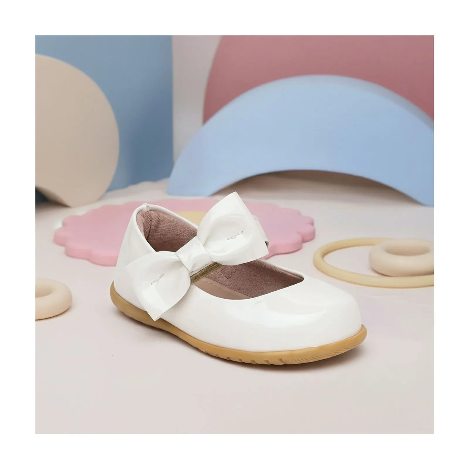 Sapatilha Infantil Pimpolho Batizado Verniz C/ Laço