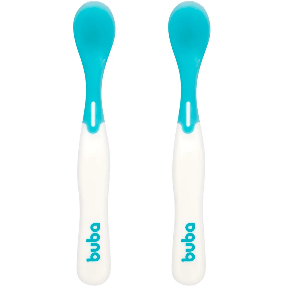 Kit Colher Termossensível Infantil Buba 2 Peças +6 Meses