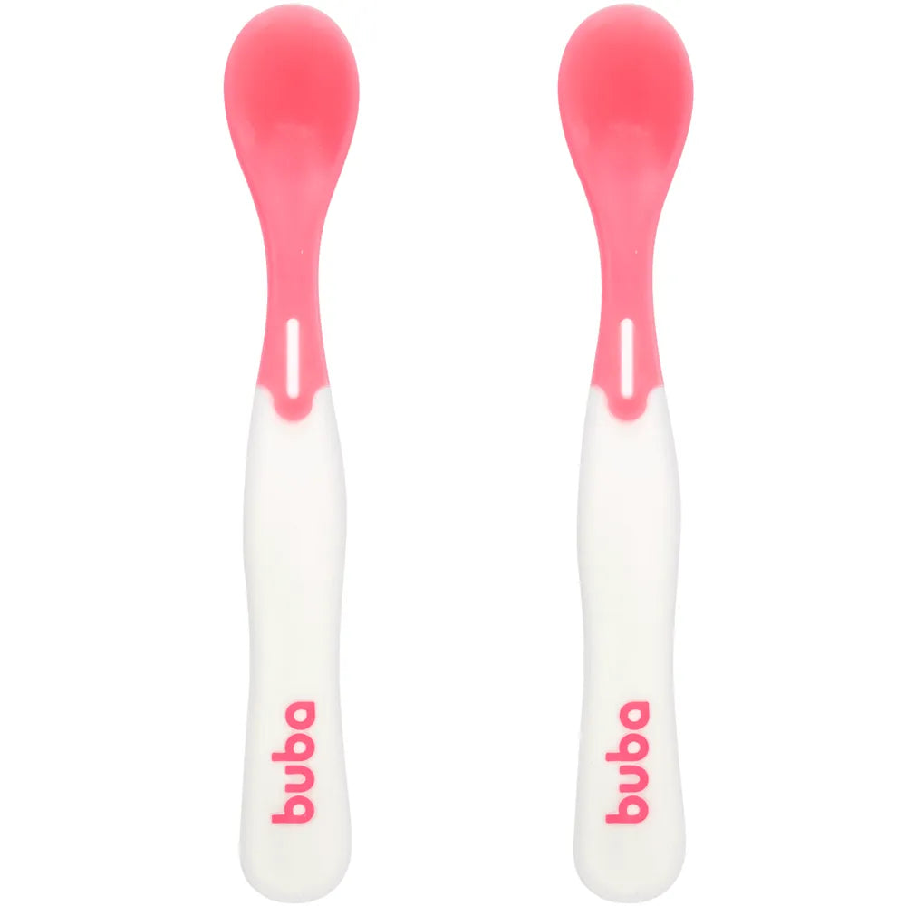 Kit Colher Termossensível Infantil Buba 2 Peças +6 Meses