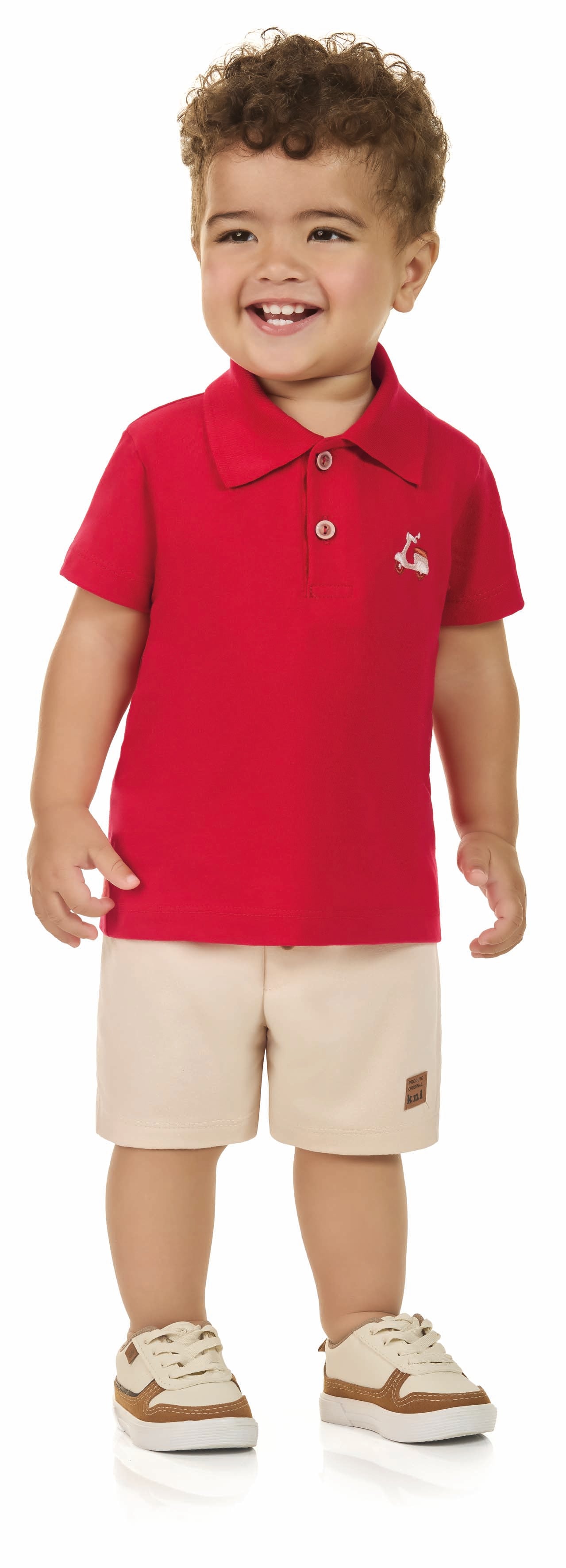 Conjunto Infantil Masculino Kaiani Polo Motocicleta – conforto e estilo para o dia a dia