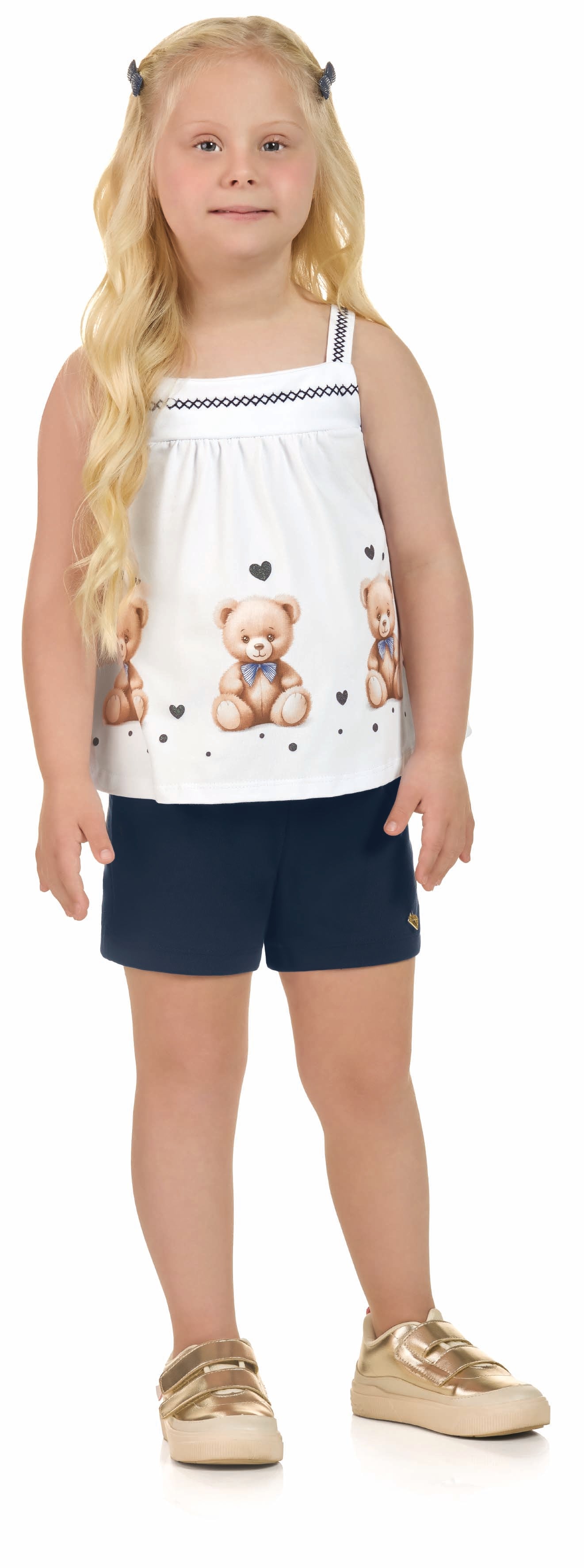 Conjunto Infantil Feminino Tiny Joy Ursinhas – conforto e fofura para o dia a dia