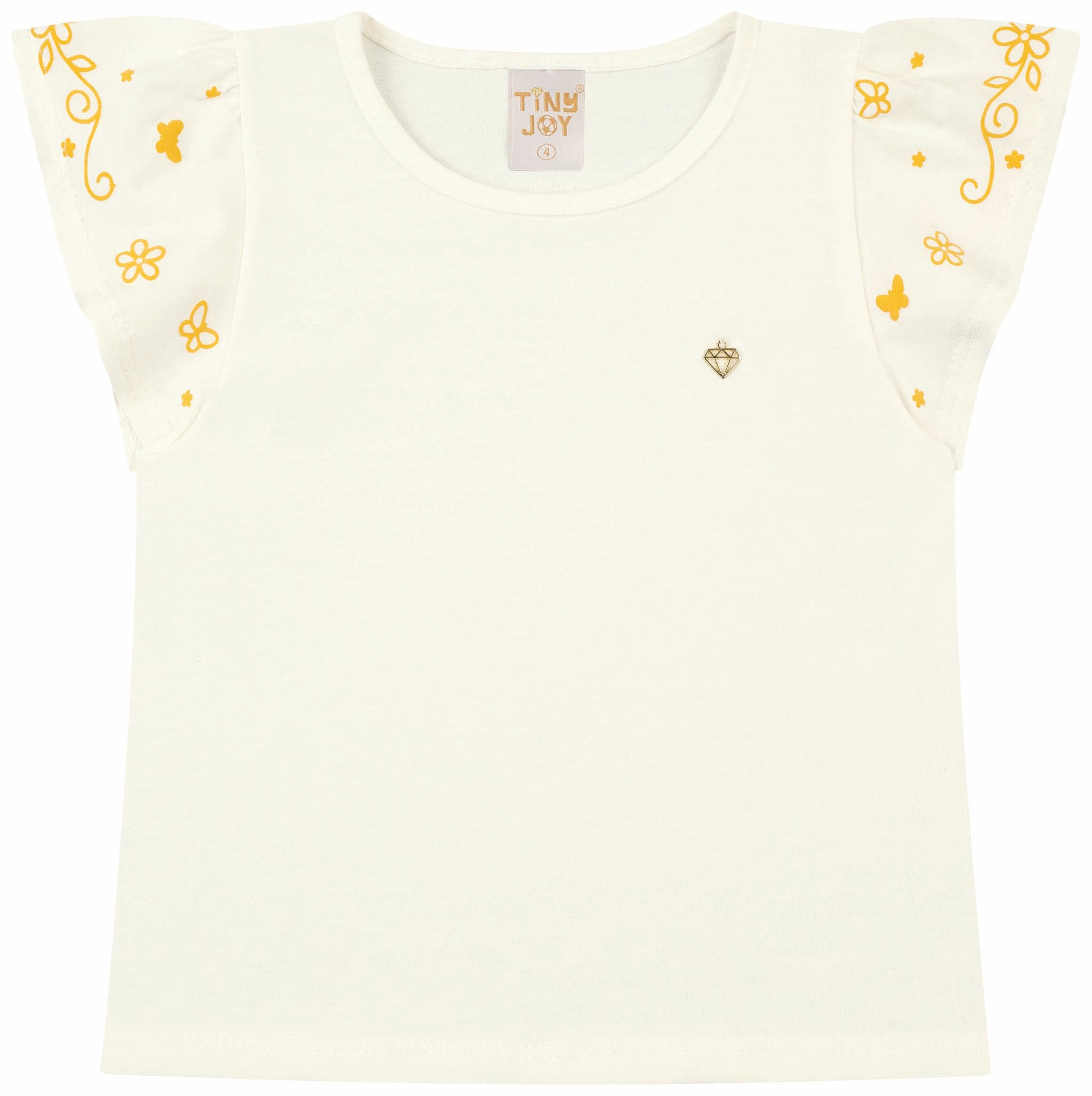 Conjunto Infantil Feminino Tiny Joy Florzinhas – conforto e delicadeza para o dia a dia