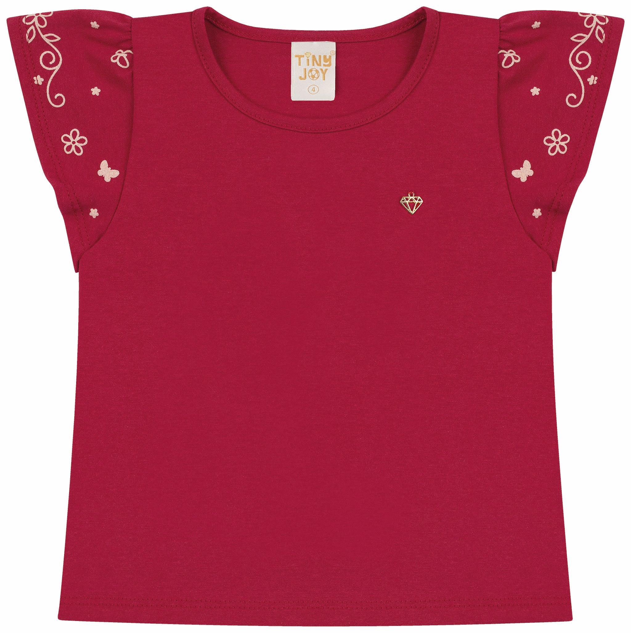 Conjunto Infantil Feminino Tiny Joy Florzinhas – conforto e delicadeza para o dia a dia