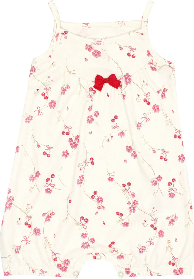 Macacão Bebê Feminino Kiko Baby Curto Estilo Romper Florzinhas