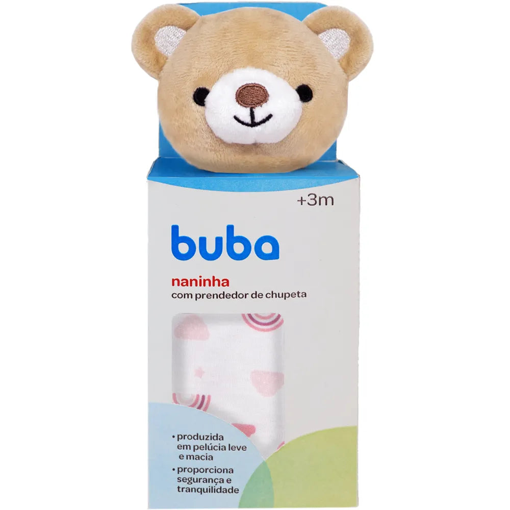 Naninha Infantil Buba Bichinhos com Prendedor de Chupeta