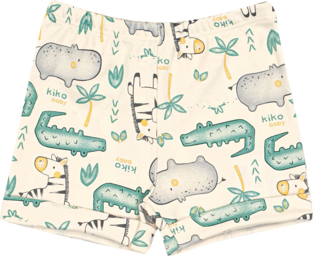 Conjunto Bebê Masculino Kiko Baby Safari - Body e Short estampado