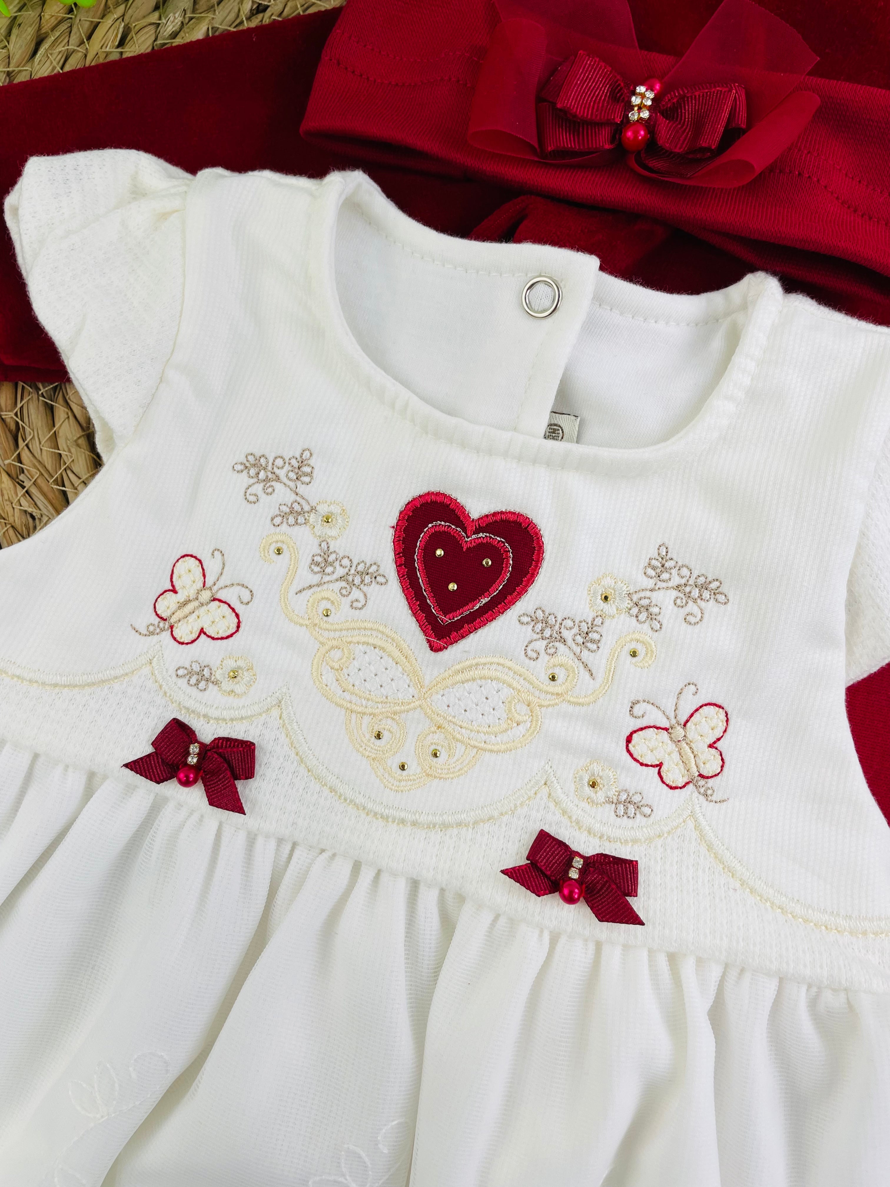 Saída De Maternidade Pipoquinhas Baby Coração 5 Peças