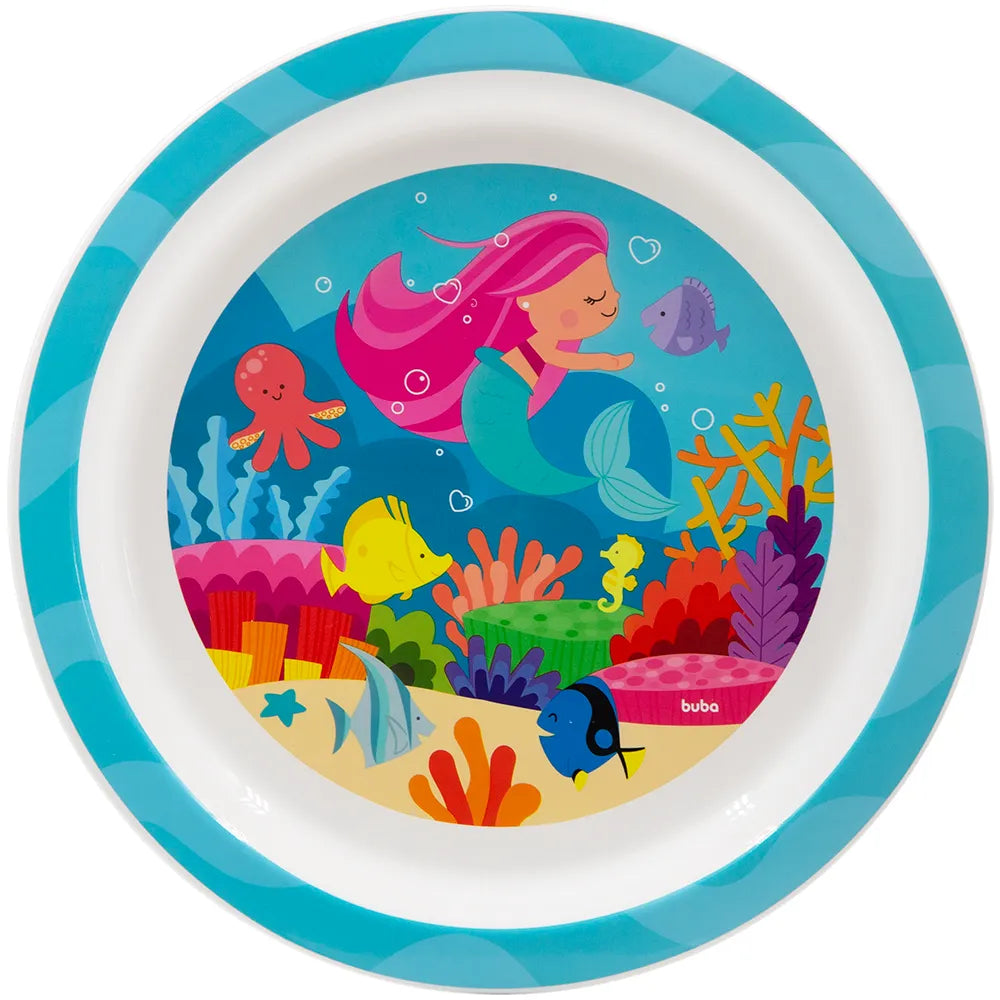 Pratinho Buba Aventuras Sereia Azul 350ml