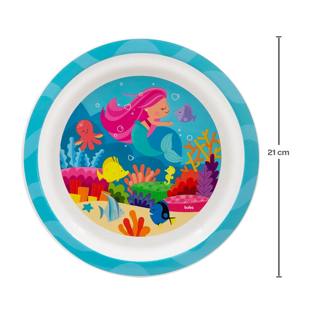 Pratinho Buba Aventuras Sereia Azul 350ml