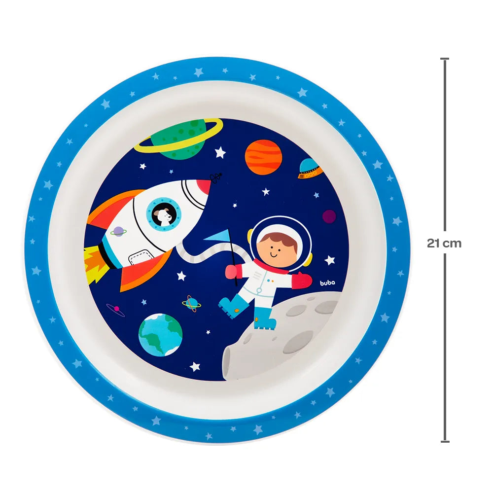 Pratinho Buba Aventuras Astronauta Azul 350ml