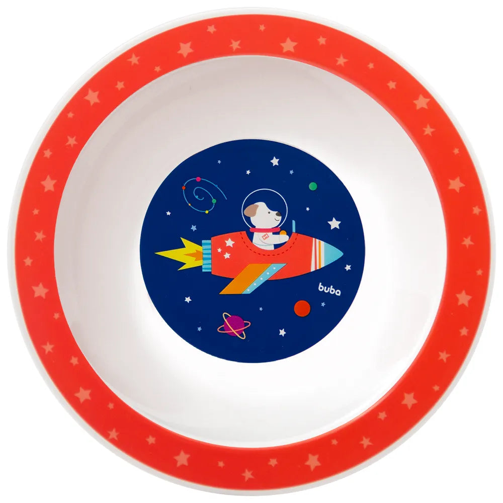 Pratinho Bowl Buba Aventuras Astronauta Vermelho 350ml