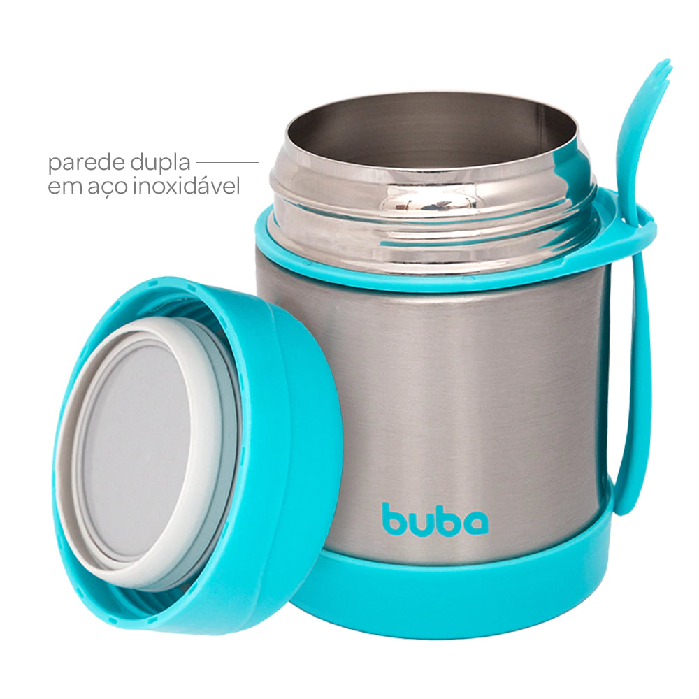 Pote Térmico Buba Aço Inoxidável Com Colher +6M