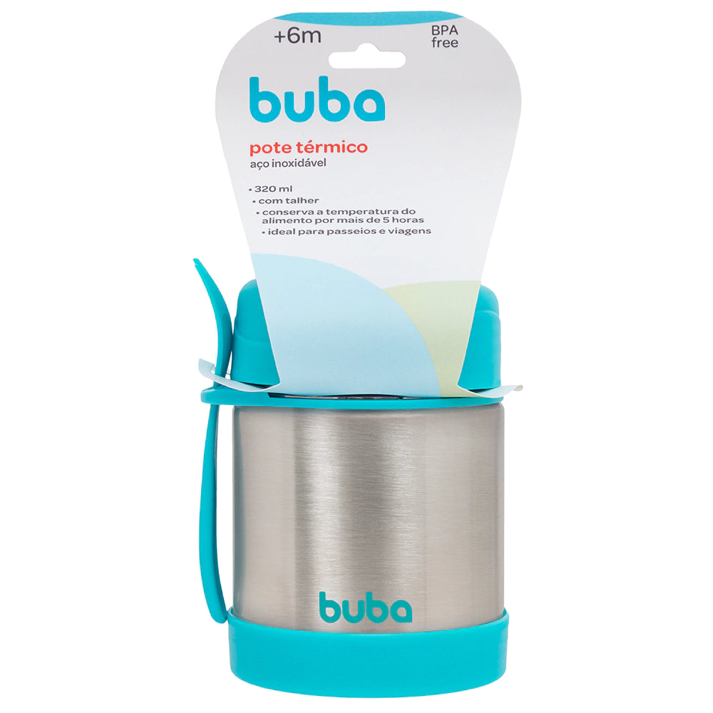Pote Térmico Buba Aço Inoxidável Com Colher +6M