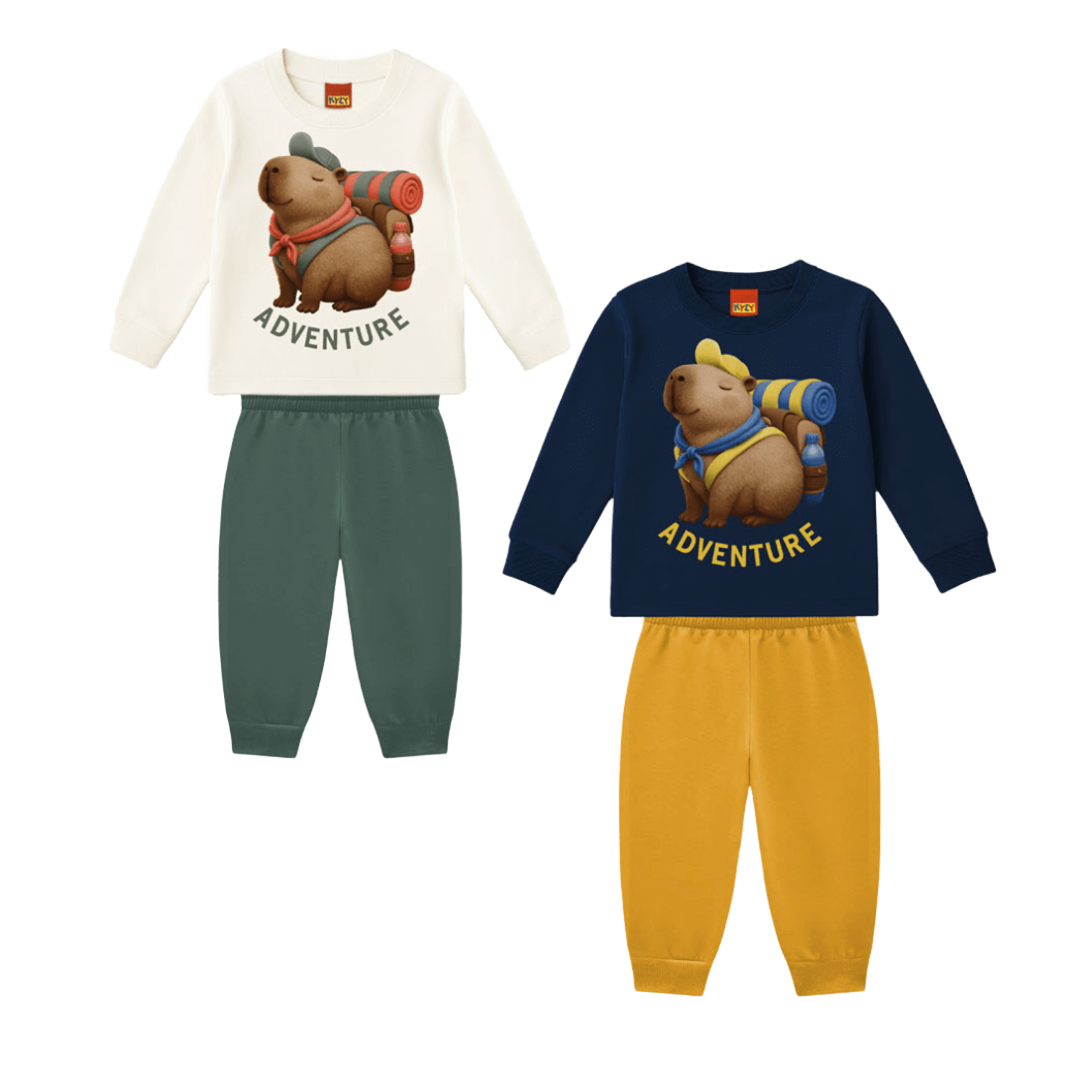 Conjunto Infantil Masculino Kyly Capivara Adventure Inverno