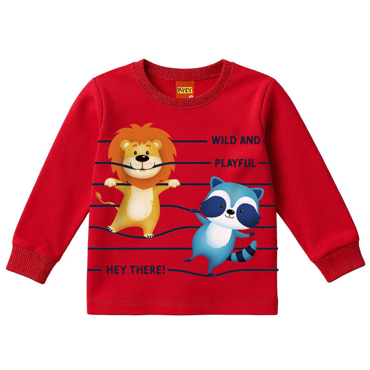 Camiseta Infantil Masculina Kyly - Wild and Playful Amigos da Selva