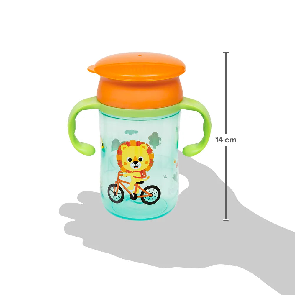 Copo de Treinamento 360 Buba Zoo 300 ml Antivazamento com Alça +12 Meses