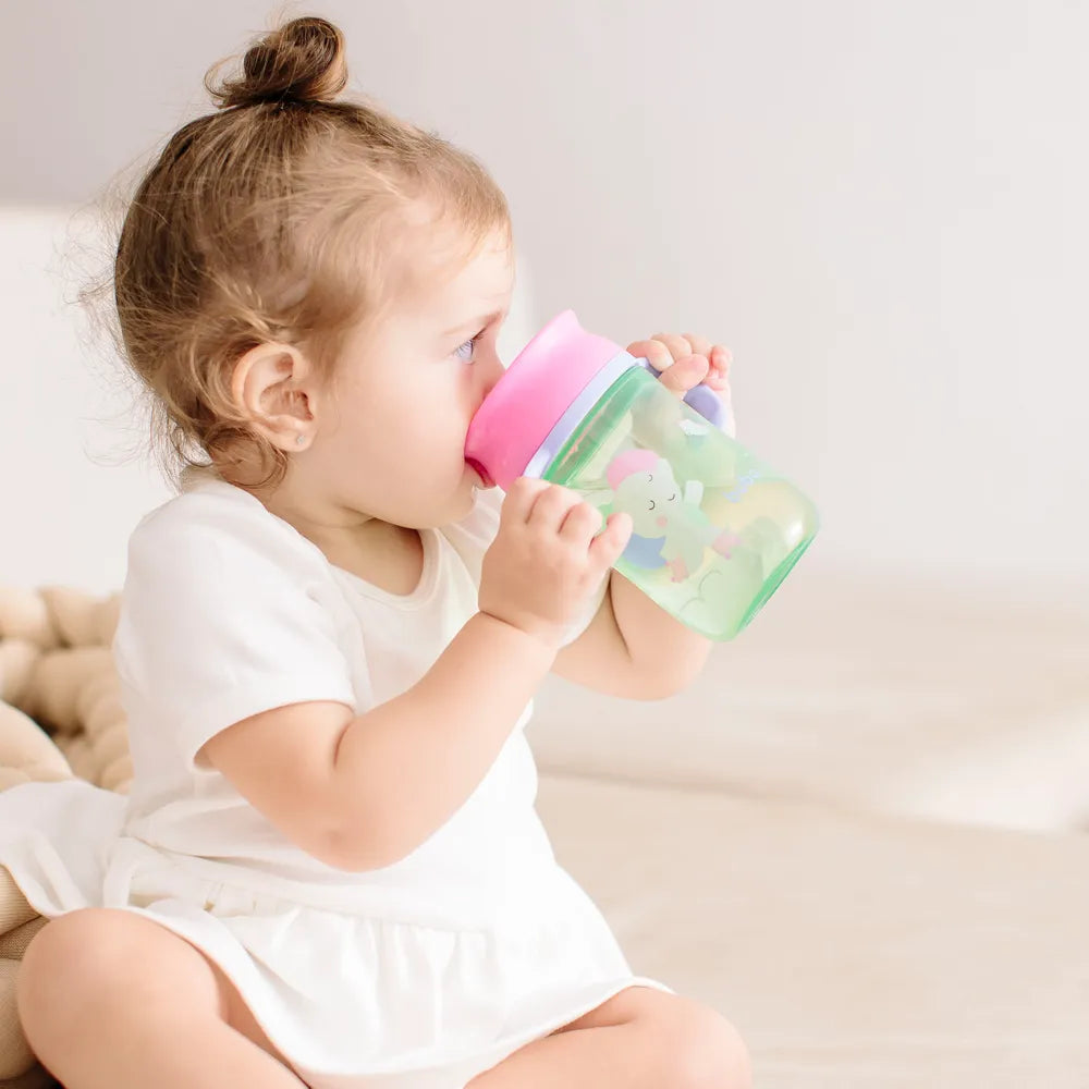 Copo de Treinamento 360 Buba Zoo 300 ml Antivazamento com Alça +12 Meses