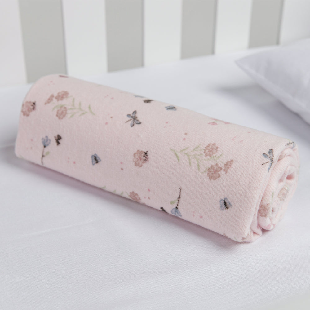 Kit de Enxoval 4 pçs Flores no Jardim - Cama e Banho Básico