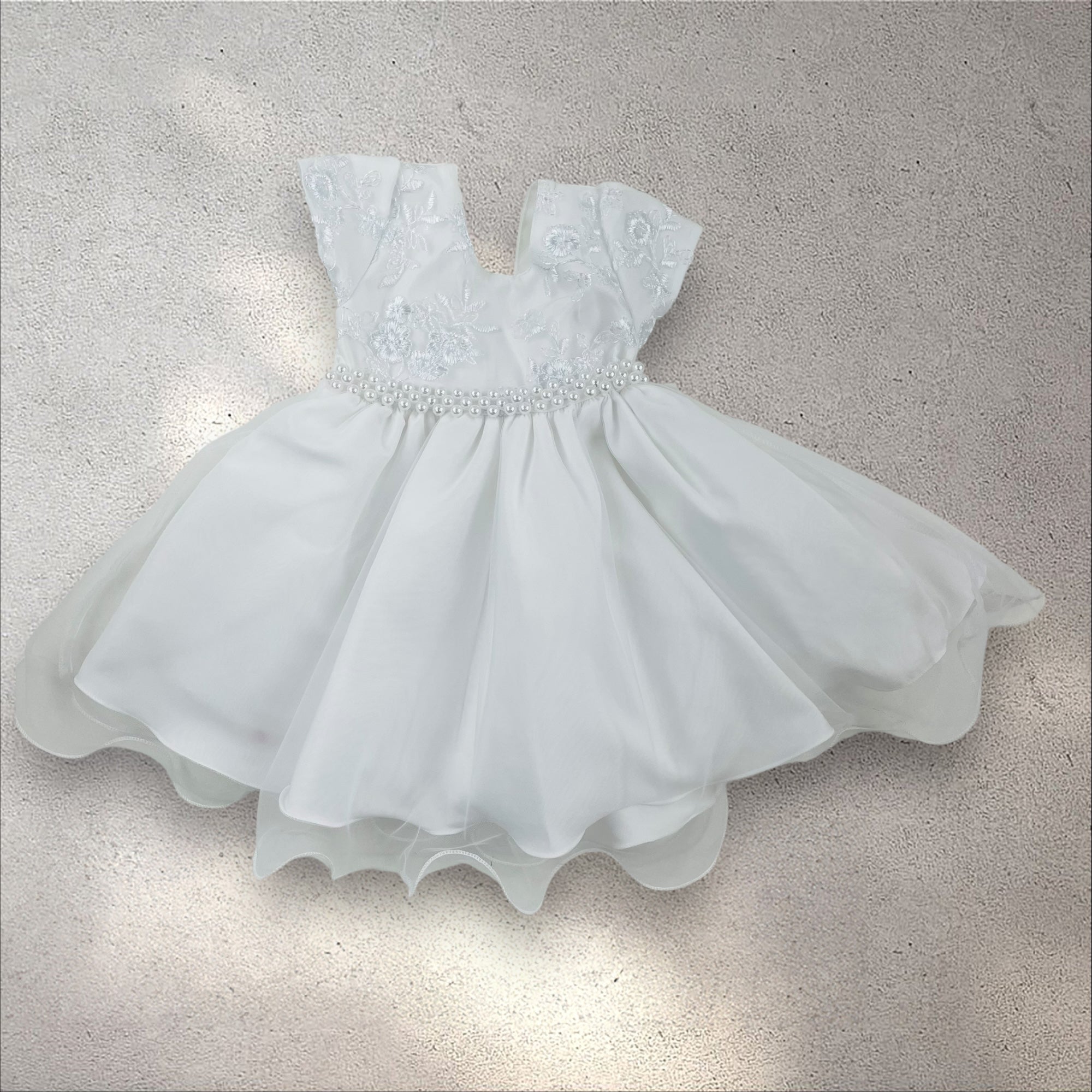 Vestido Giovanella Tule com Cinto De Perolas