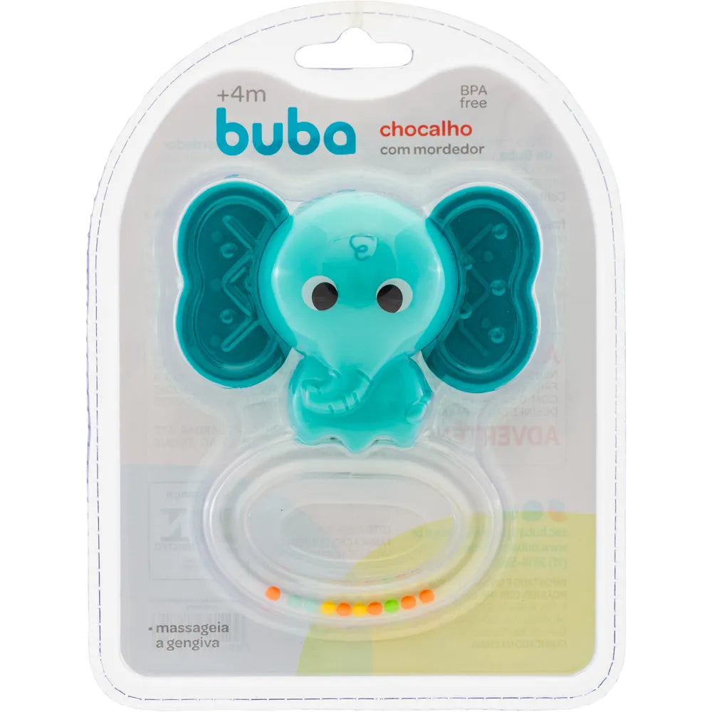 Chocalho Infantil Buba com Mordedor e Texturas +4 Meses