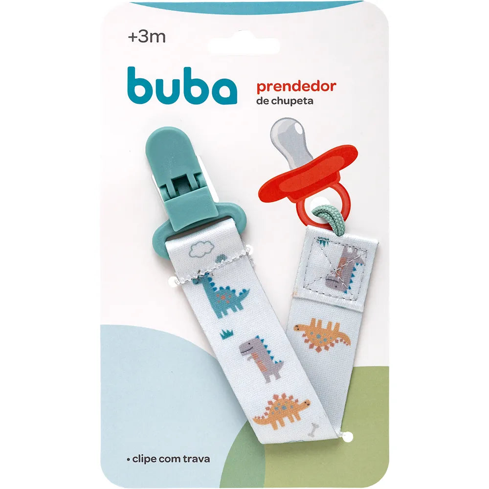 Prendedor de Chupeta Infantil Buba Magic com Trava de Segurança +3 Meses