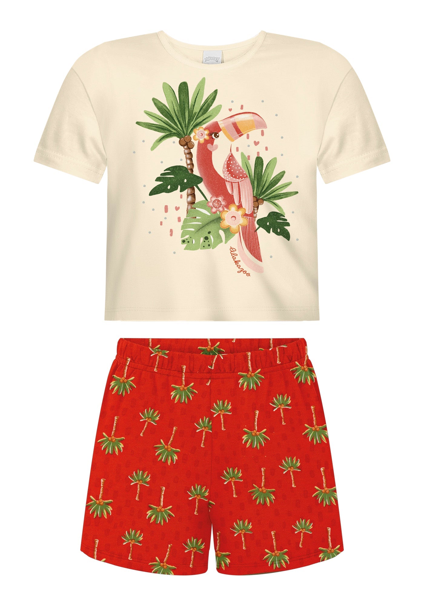 Conjunto Alakazoo Infantil Menina Tropical Tucano