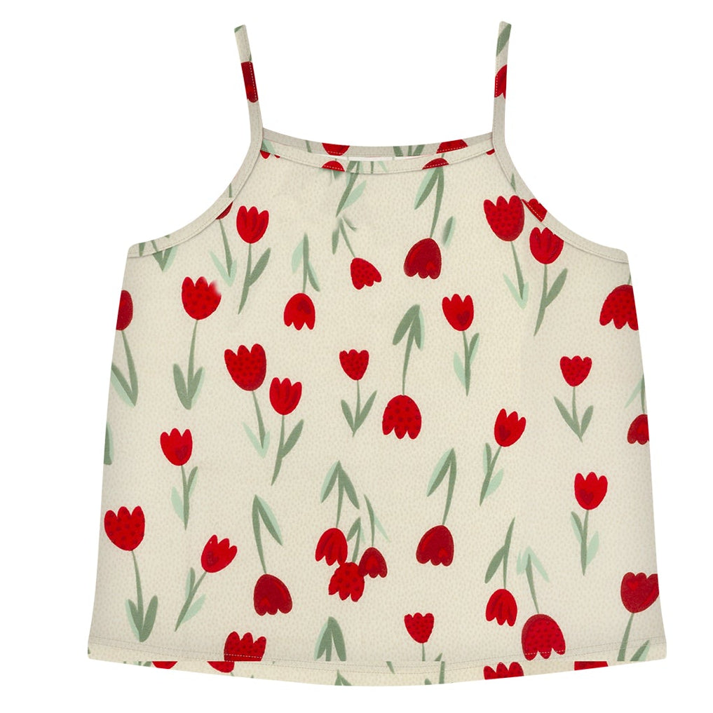 Conjunto Infantil Feminino Alakazoo Tulipas Blusa Alcinha e Short