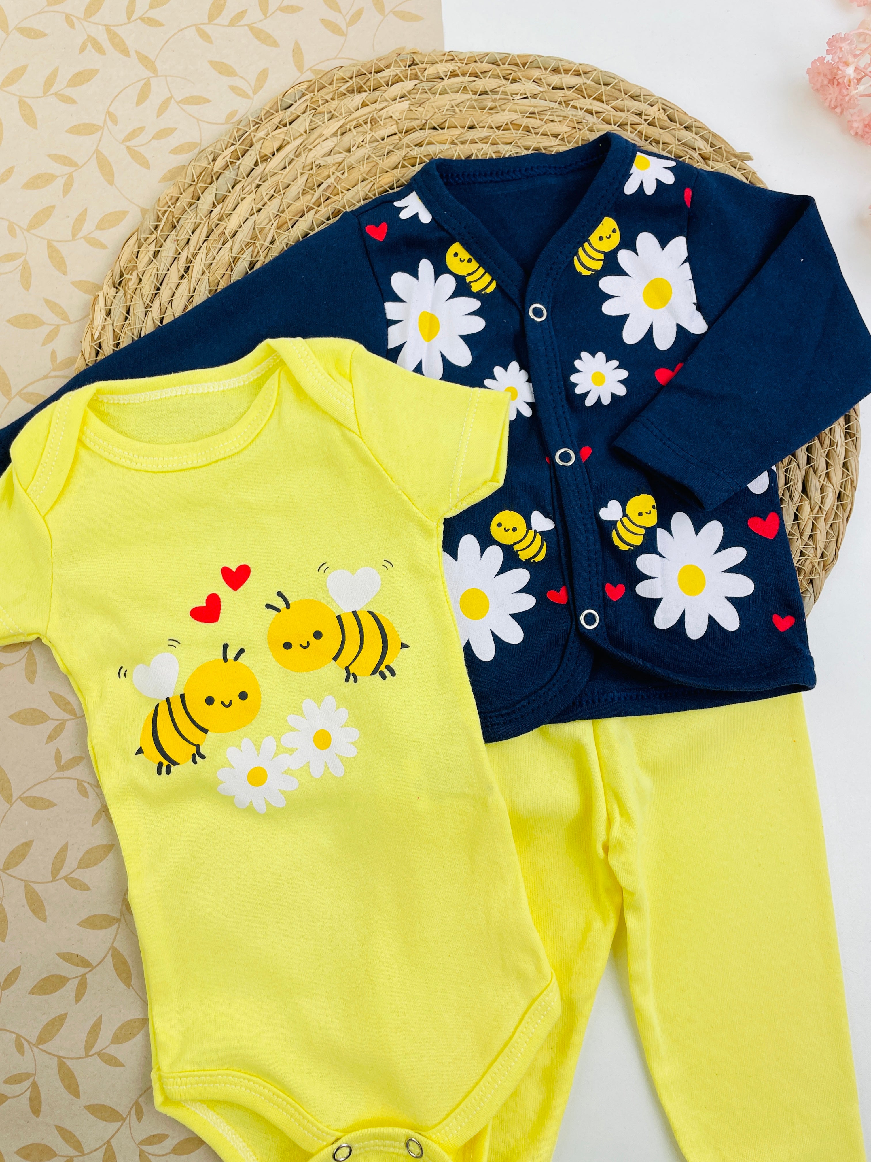 Conjunto Bichinhos Abelinha 3 Peças