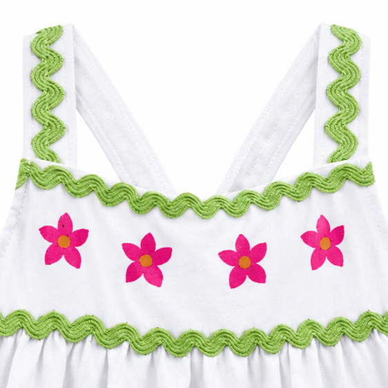 Vestido Infantil Feminino Kyly Floral com Sianinha