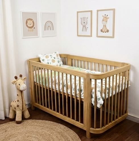 Jogo de Lençol para Berço Americano Dengo Estampado 3 Peças 100% Algodão