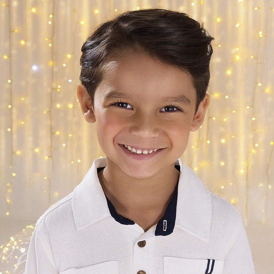 Conjunto Infantil Masculino Milon Camisa em Linho e Bermuda em Sarja – Elegância e Conforto para Meninos