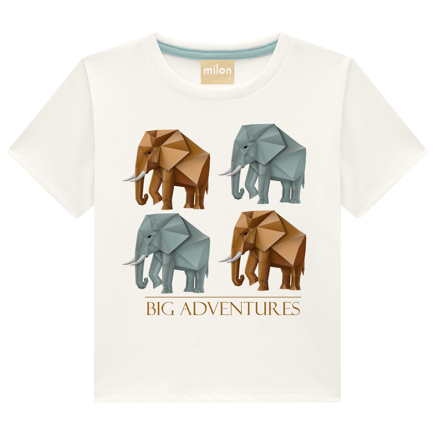 Conjunto Infantil Masculino Milon Elefantes Origami Big Adventures