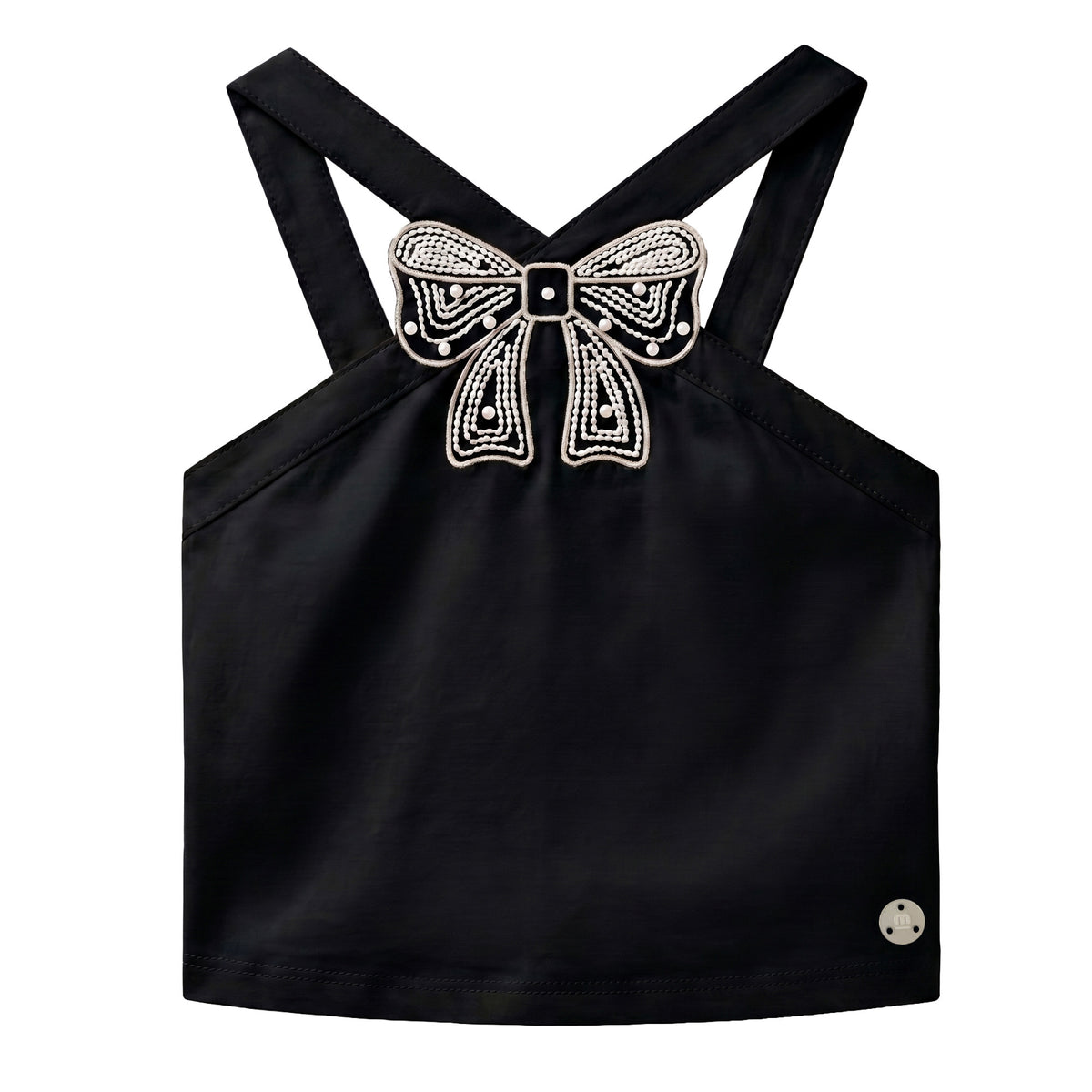 Conjunto Infantil Feminino Milon Blusa Lacinho com Pérolas e Short