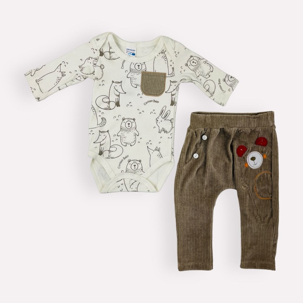 Conjunto Masculino Bichinhos Sued/Plush